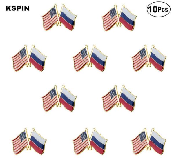 USA Russia Friendships Cleoches Bass Pin bandiera badge per pin badge XY028946698925