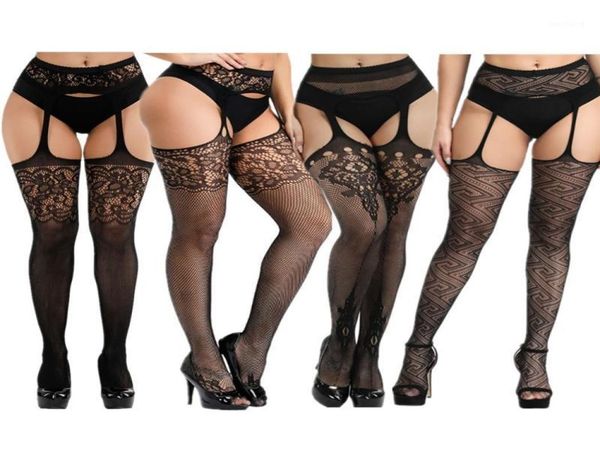 Calzini calzini da 4pairslot plus size donne crollo body stocking di lingerie sexy collant e erotici calze del corpo erotico di grandi collaboratori15632070