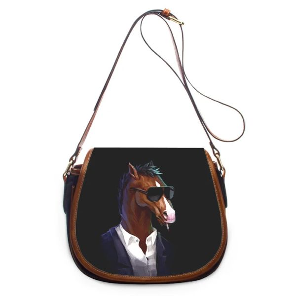 Bolsas Bo Jack Horseman Imprimir 3D Novo Moda Mulheres Bolsa Crossbody Bolsas de luxo Bolsas Bolsas de ombro de ombro Mulheres