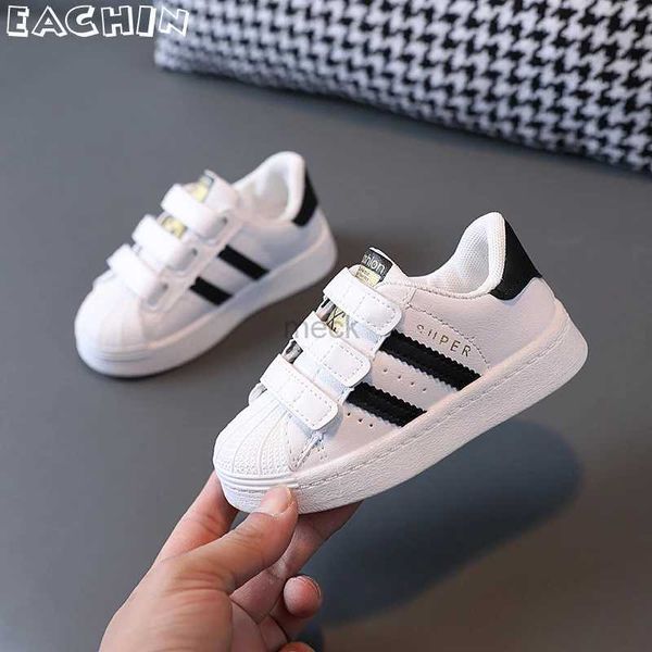 Sandals Childrens Sneakers Kids Fashion Design Branco não deslizamento casual Sapatos meninos meninas ganchos de tênis respiráveis Criança para fora 240419