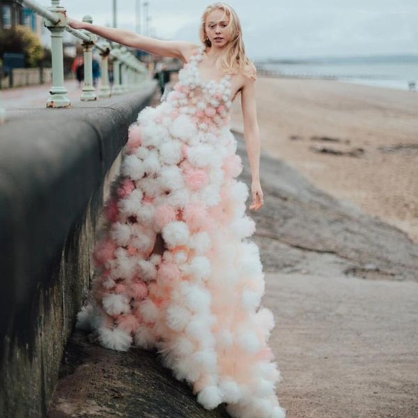 Vestidos de festa vestido de noiva chique espaguete tira dupla deco