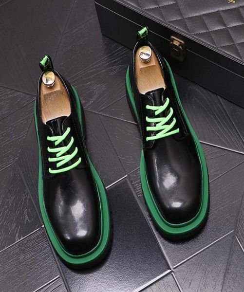 2023 Trend Erkek Elbise Ayakkabıları Renk Eşleşmesi Resmi İş Brogue Ayakkabı Damat Ayakkabıları Men039s Sıradan Ayakkabı8543015