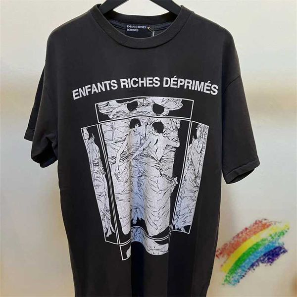 T-shirt maschile coppia comico Illustrazione Short Slitta T-shirt ERD uomini Donne 1 1 maglietta top di alta qualità J240419