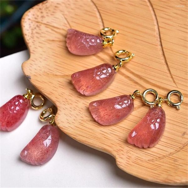 Braccialetti di collegamento 2 pcs a pendente in quarzo a ciondolo fai da -te in quarzo naturale Bracciale Bracciale per bambini Gioielli Fengshui Gift 15x10x7mm