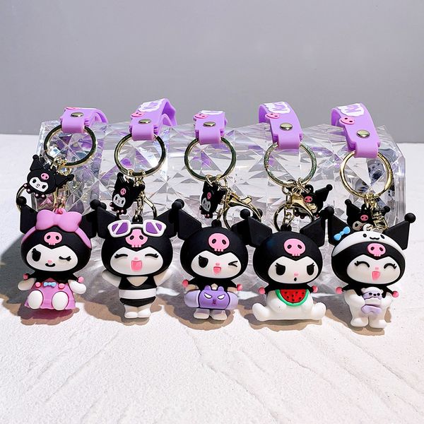 Cartoon Anime Cross Dressing Kuromis Schlüsselbund PVC Puppe Schlüsselbund Auto Pendellant Bag Anhänger Accessoires Mädchen kleines Geschenk