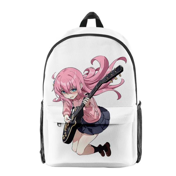 Rucksäcke beliebte Bocchi The Rock Anime Pupil Bookbag Notebook Rucksäcke 3D Drucken Oxford Waterdosient Jungen/Mädchen Modes Travel Rucksäcke