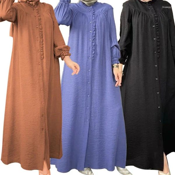 Lässige Kleider Eleganz Offen Abaya Dubai Türkei Kaftan Muslim Strickjacke Abayas für Frauen Robe Kimono Femme Caftan Islam Kleidung