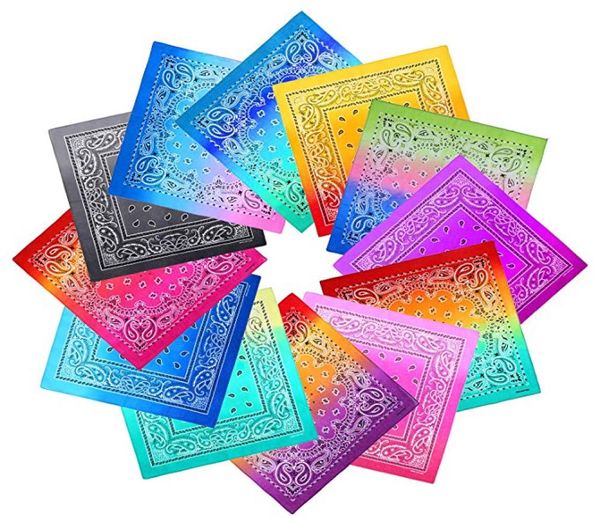 Fashion Multi Color 100 Cotton Tessuto Bandana Materiale da sci personalizzato Paisley Bandanas in consegna stock Express per WH4309264