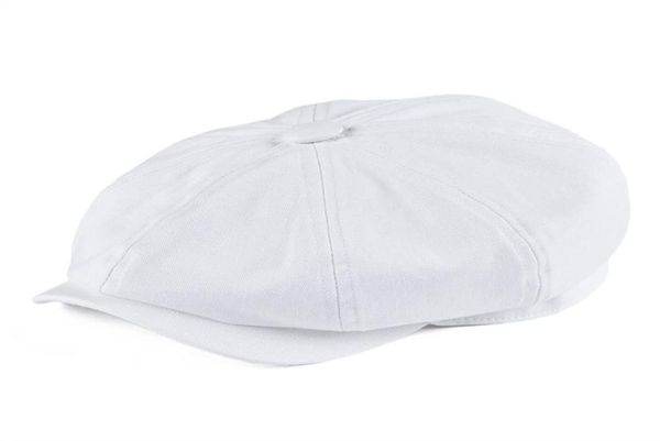 BOTVENA WHITE NEWSBOY CAP MEN039S STARLILHO CLOGON HAT Women039S Baker Boy Caps Retro Big Captrine Grandes CABBIE Apple Bere1607317