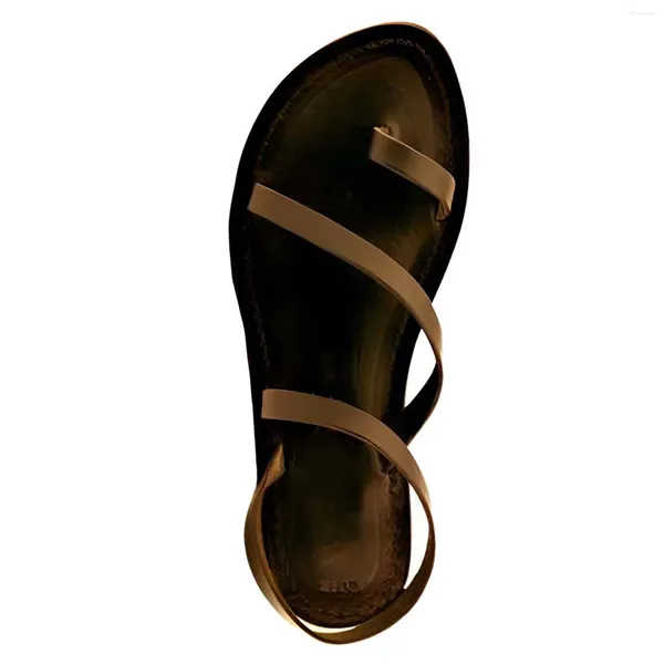 Terlik Kişiselleştirilmiş Slip-On Toe Yüzükler Düz Sandallar Dış Mekan Giyim için Rahat Nefes Alma Ayakkabıları