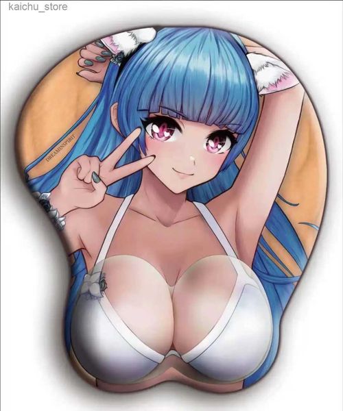 Mouse almofadas de mouse o pulso repousa novo desenho animado 3d silicone salfado guard mouse pad fofo beleza sexy peito grande peito de bunda relax relax manue punho cuidados com mousepad y240419