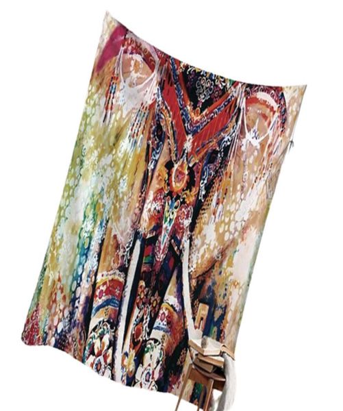 150 200cm de tapeçaria étnica indiana Tailândia parede de elefante pendurada boho decoração impressão animal tapeçarias de pano pano de pano moderno tentador 4380566