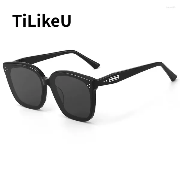 Sonnenbrillen Rahmen Mode Acetat Männer Nylon Polarisierte Linsen Klassische Persönlichkeit Großer Rahmen Square Shades Frauen Korea Marke