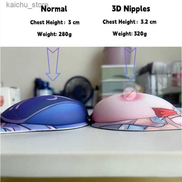 Mouse Pads Bilek NSFW çıplak 3d meme uçları kader jeanne d arc hentai göğüsler fare ped seksi kız oyuncusu anime sevimli bilek 3D Oppai Silikon Mousepad y240419