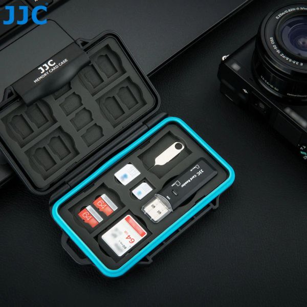 Carteiras JJC Caixa de armazenamento do suporte para cartão de memória JJC para sd sdhc sdxc micro sd microsd tf micro sim nano sím karet wallet organizador