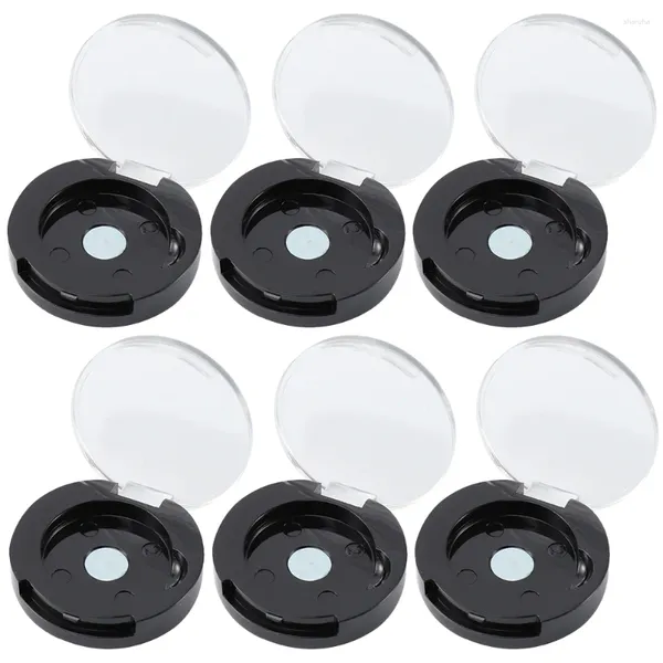 Bottiglie di archiviazione 18 pezzi 26 mm Sostituzione Basella di ombretto 6pc Dispenser Magnet White Cosmetici vuoto Case di cassette Magnetica Contenitore Magnetica Round Round