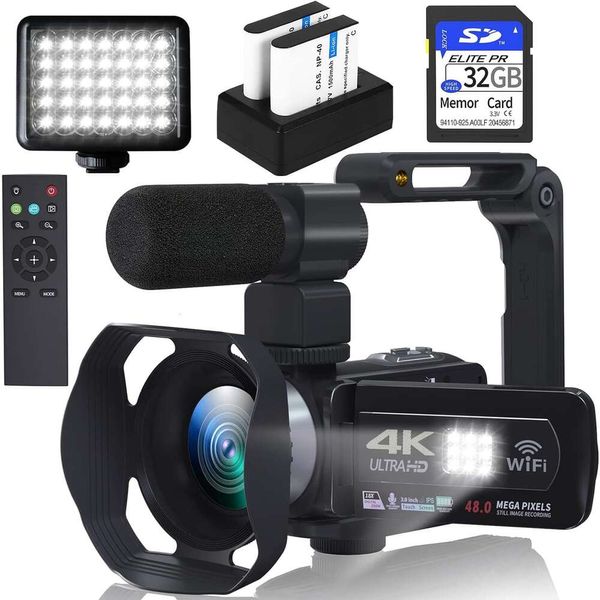 Профессиональный комплект камеры 4K для Vlogging YouTube - Wi -Fi, 3 -дюймовый сенсорный экран, 18 -кратный масш