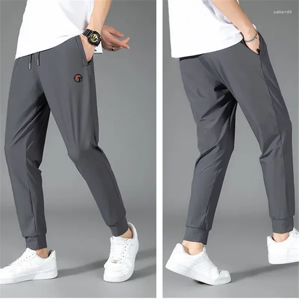 Мужские брюки высшего качества мужчин гольф 2024 Летний ледяной шелк