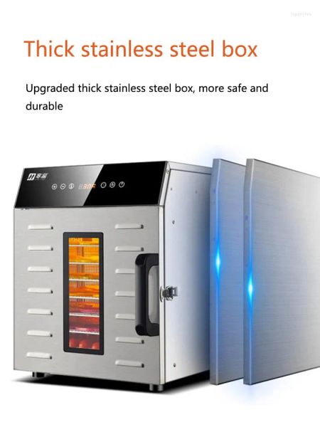 Dehydratoren 8Layer kommerziell multifunktional getrocknete Obstmaschine Haushaltsentrocknertee und Gemüse Lebensmittel lösliche Bohnenluft 400W