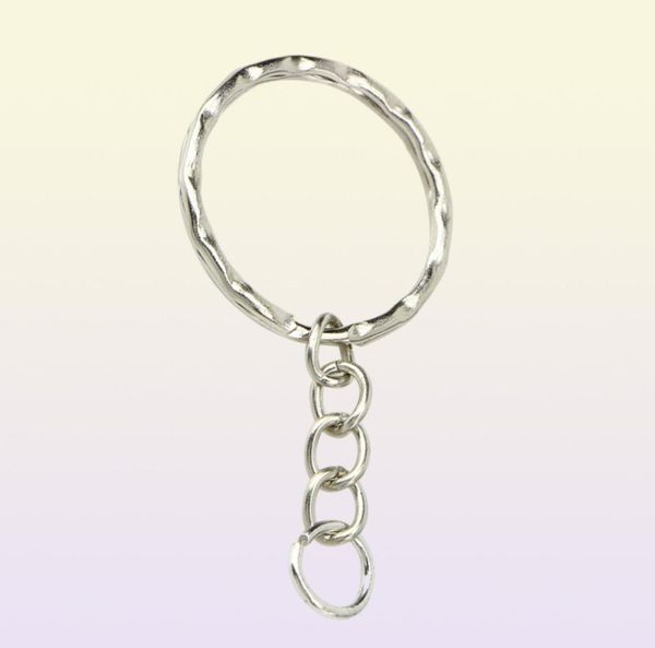 500pcs 25 мм полированного серебряного цвета Кэт -Келон Келовой Кольцо с короткими ключами кольца Женщины мужчины DIY Key Chains Accessories29426791831