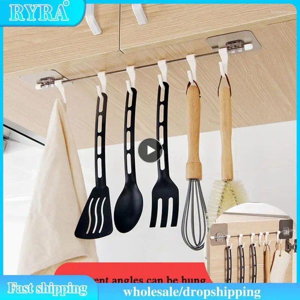 Küchenspeichergeräte stilvolles Design Vielseitig effizienter Organisation Raum sparen Easy Access 6 Hook Organizer Rack