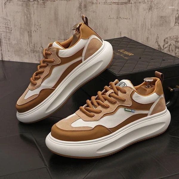 Casual Shoes Trend Mode Herren All-Match-Plattform kausale atmungsaktive Wohnungen Männliche Slebende Sport Walking Sneakers Zapatos Hombre