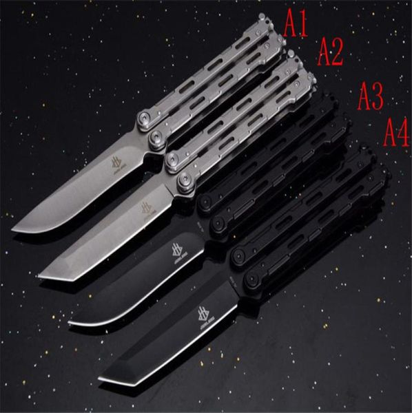 Gutes JL03AB Tactical Swinging Messer 420 Blade Guss Stahlgriff ausgehöhltes Taschencamping -Kampfmesser BM42 Knive