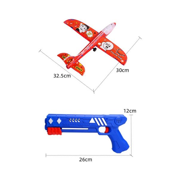 Aeronaves populares de espuma de catapulta on -line com uma espingarda, jogando crianças no céu, brinquedos esportivos ao ar livre, menino