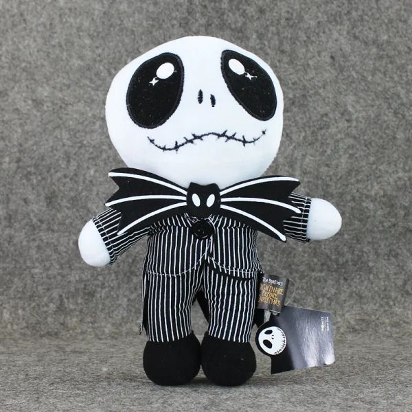 Suprimentos de brinquedos de Natal de Natal 25 cm The Nightmare Before Christmas Jack Skellington no terno Plush Toy Byled Doll Presente para crianças 22090