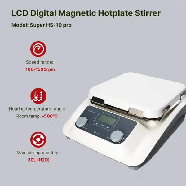 Lab1st agitatore a piastra magnetica digitale LCD con ceramica da 10 pollici