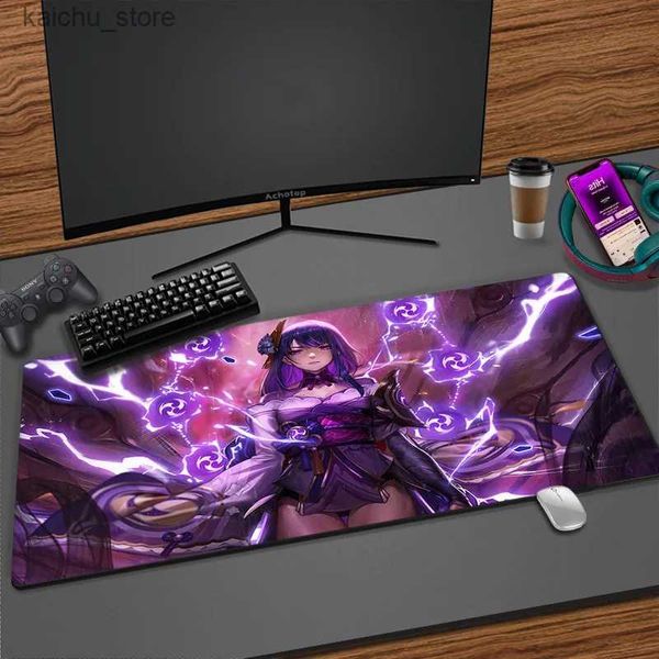 Мышиные накладки Запястье покоя Genshin Impact Большой мышиной накладки Gamer PC Ноутбук XXL 1000x550 Mouseepad Speed Anime Mause Chect Computer Pad Grande Desk Mat Y240419
