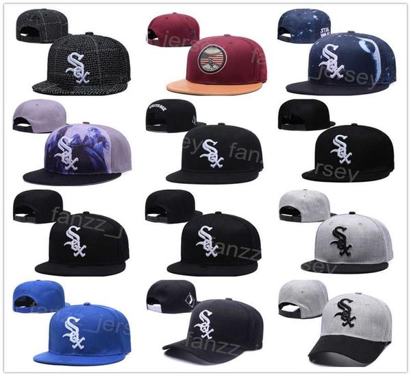 Eingebautes Ballkappen Snapback Outdoor Hut Verstellbarer Hip Hop Baseball Cap Sun Head Snapback Luis Robert Gavin Blätter Adam Engel Team S8710156