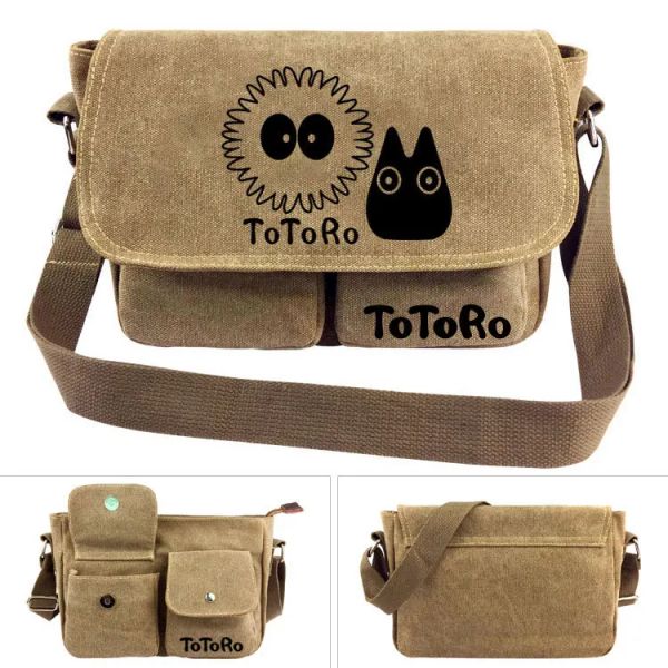 Bolsas Totoro Susuwat meu vizinho Cross Body Bolsa Bolsa Bag Messenger Bag Canvas Saco de ombro de ombro Cartoon Anime School Livro