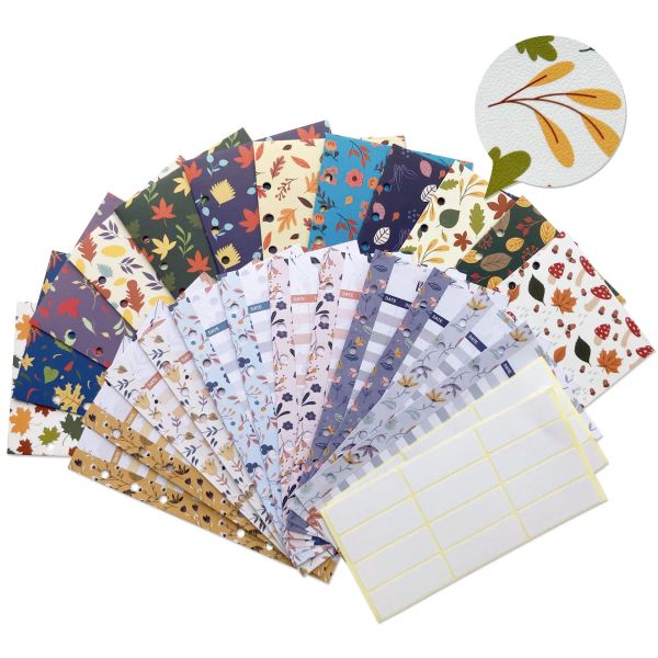 Carteiras 26pcs envelopes de orçamento com orifícios perfurados para A6 Binder Cash Envelope System System Folha de orçamento para orçamento e economia de dinheiro