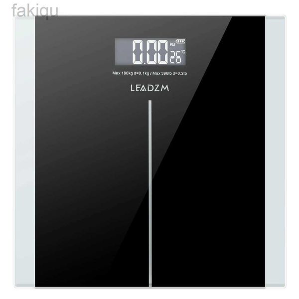 Scale di peso corporeo scale elettroniche intelligenti display LCD Pesa del peso del peso della salute digitale Scarico del bagno Batteria di vetro Black 240419