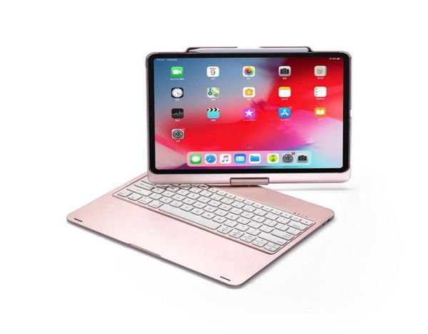 360 rotazione custodia tastiera bluetooth wireless 7 colori retroilluminata retroilluminata touchpad molip cover con supporto a matita per iPad Pro242U4171400