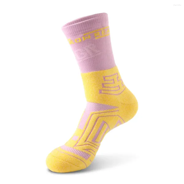 Meias masculinas Esportes de homens com amortecimento de basquete Terry Ciclismo de caminhada Ski Women Cotton Women Cotton