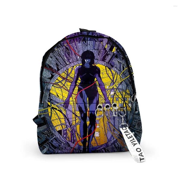 Zaino Ghost Ghost In the Shell School Borse BACKPACK BACKPACKS 3D Stampa 3D Oxford Waterroproof Key Travel