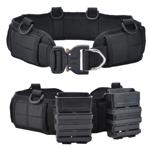 Packs Military War Battle Belt Gürtel Molle Army Tactical Bund Airsoft Jagdgeräte Arbeitswerkzeugbeutel Träger Belt Taille