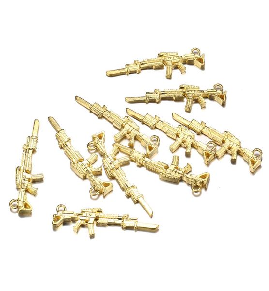 100pcslot 95445mm Charms de pistolas de metal para pingentes de jóias DIY Crafts artesanais achados Wholesael896953