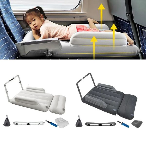 Bebek şişme yatak uçağı yüksek hızlı ray özel araba seyahat iyi uyku katlanabilir çocuklar şişme yatak hava pompası ile 240407