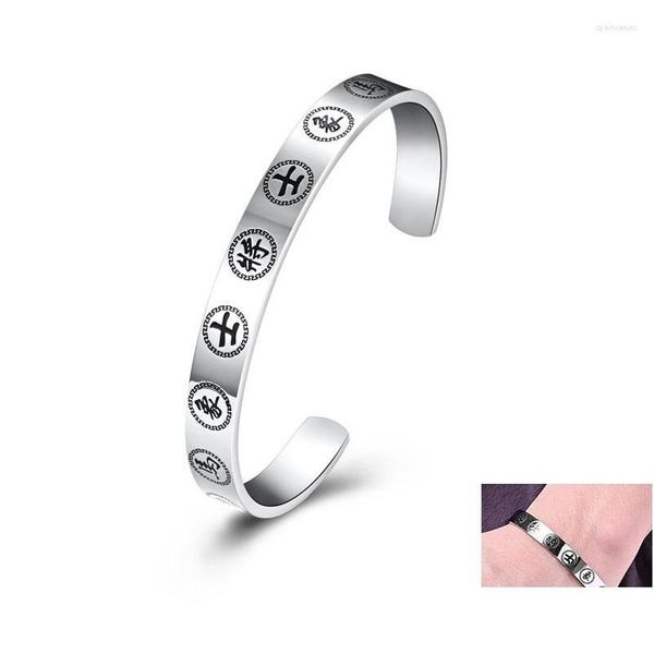 Braccialetto a forma di scacchi in stile cinese in stile bangaglea per uomini in acciaio inossidabile Chuhe Hanjie Charm Gioielli Delivery Delivery Delivery Bracciale DH8H4