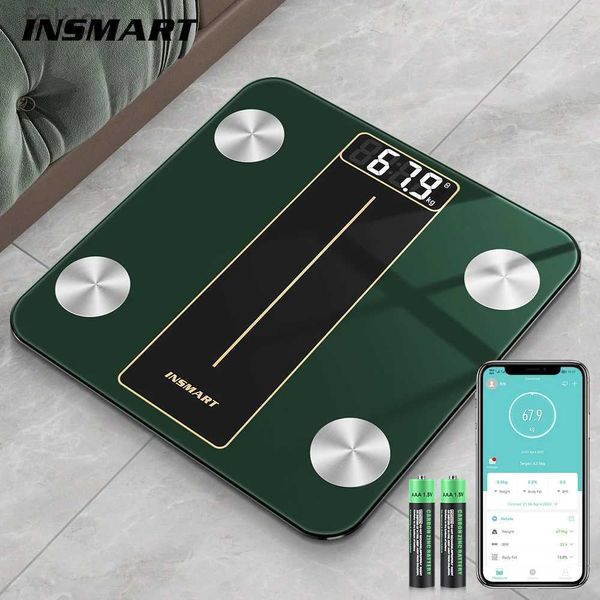 Körpergewichtskala Home verwenden Smart Body Fett Scale LCD Digitale Wireless Bluetooth Gewicht Monitor Gesundheitsanalysator Fitness Abnehmen Gewichtswerkzeuge Skala 240419