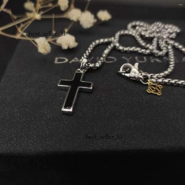 Collane di moda Designer a sospensione David Y Sterling Collection Classic Gemstone Cross Sword's Sword's Coppia maschi