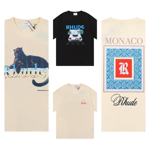 rhude camiseta primavera verão homem manga curta camisetas femininas camisetas respiráveis grandes homens camisetas de luxo da marca de luxo masculina camisetas diversas roupas elegantes tamanho s-xxl xy18