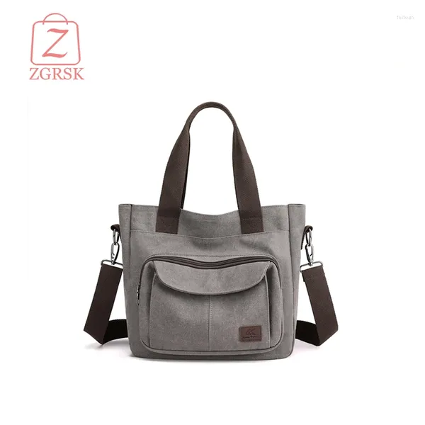 Umhängetaschen lässige All-Match-Frauen-Leinwand-Tasche Multifunktional mit großer Kapazität Lady Messenger Polyester Materialhandtaschen