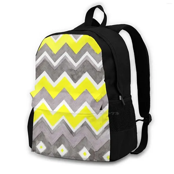 Backpack Sunalers-giallo e grigio modello da donna Teens Laptop Traveling Borse da viaggio giallo Sun Sunny Sunshine Sunny