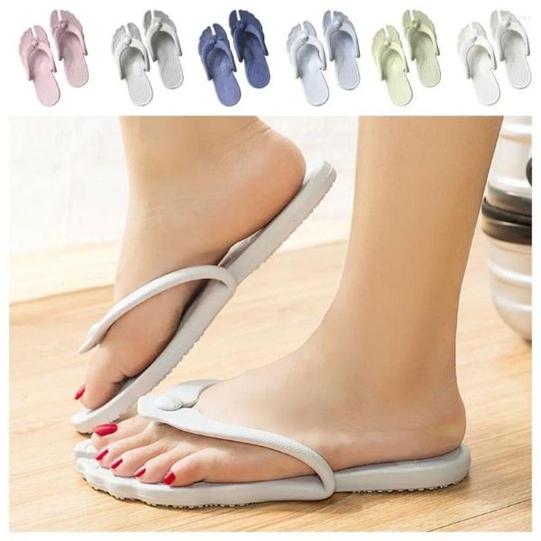 Hausschuhe Eva Folding Women Flip Flops Sandalen wasserdicht nicht rutsch tragbare Reiseweichmassagestrand