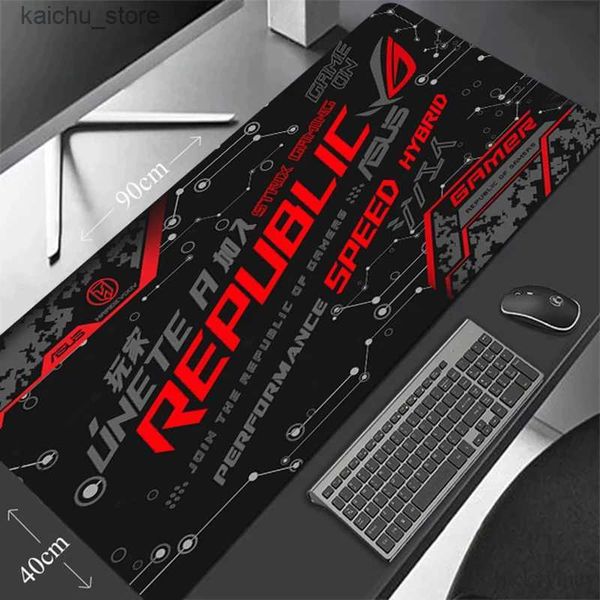 Maus -Pads Handgelenk ruhen Maus -Pad Asus Rog Gaming Mausepad Großer Maus -Mat Desktop -Schutz Mauspad PC Gamer Schreibtisch Computerzubehör Pad Keyboard Y240419