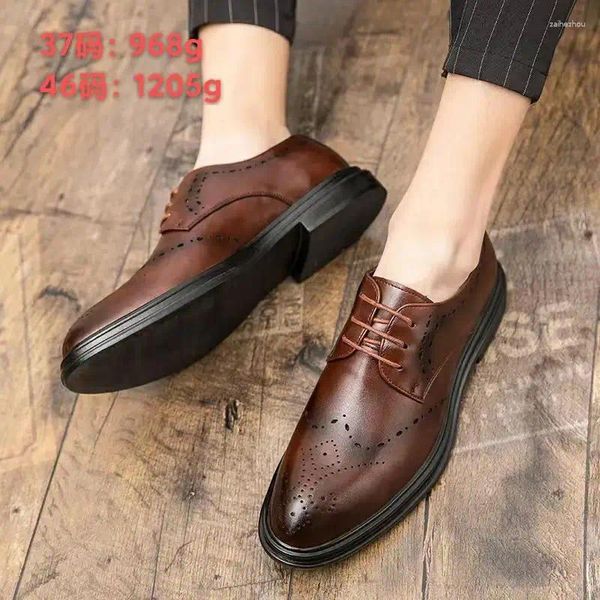 Kleiderschuhe Herren 2024 Herbst vielseitiger Winter Casual Leder Easy Wear Borad Schuhanzug Mode Mode